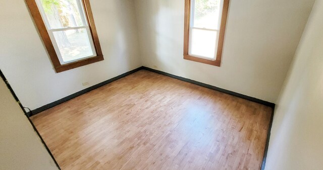 empty room featuring light hardwood / wood-style flooring