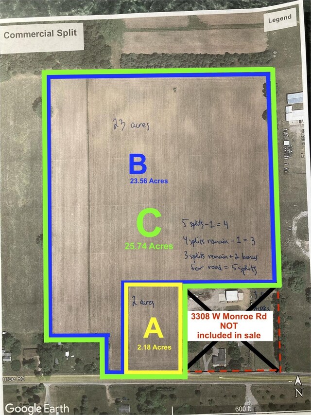 3308 W Monroe Rd Lot C 25.74Acres, Hart, MI 49420