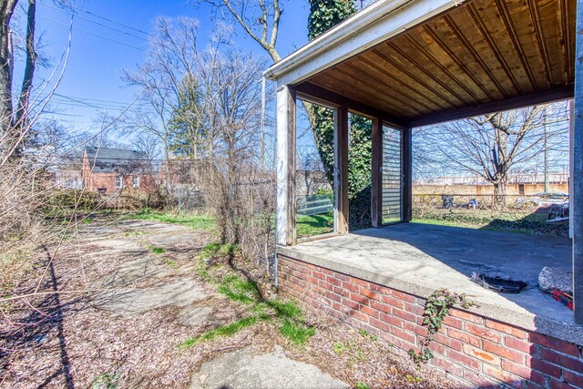 view of yard with a patio