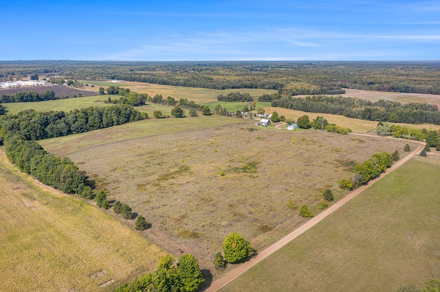 drone / aerial view featuring a rural view