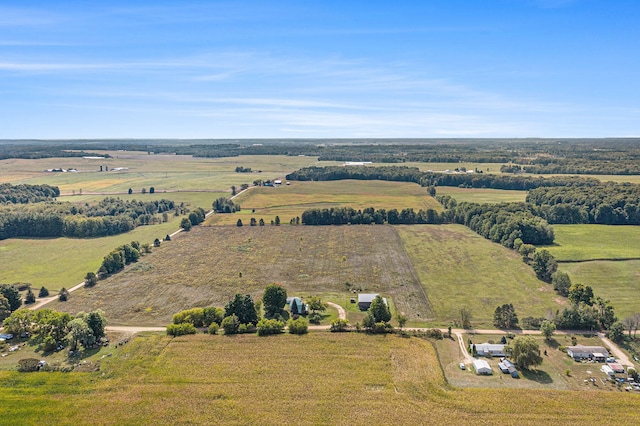 drone / aerial view featuring a rural view