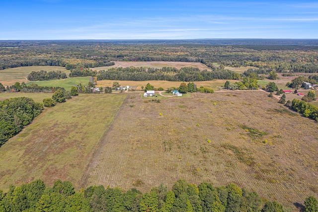 aerial view with a rural view