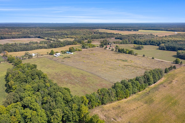 drone / aerial view featuring a rural view