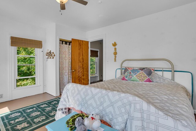 bedroom with ceiling fan