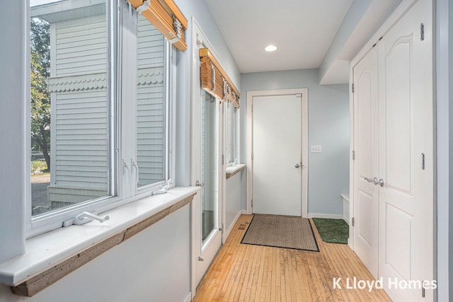 entryway featuring light hardwood / wood-style floors