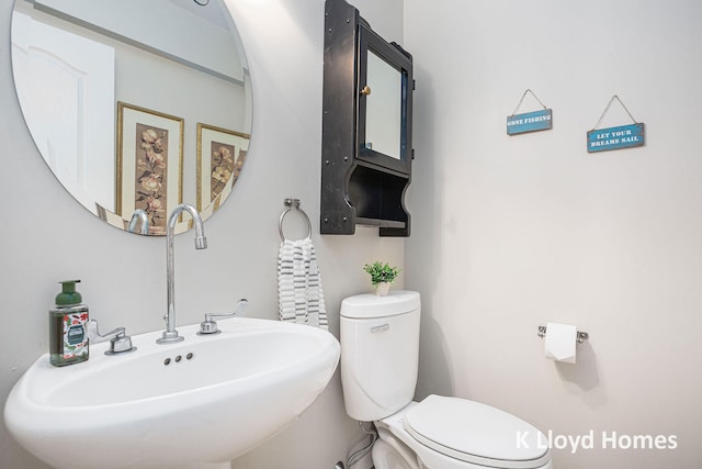 bathroom with sink and toilet