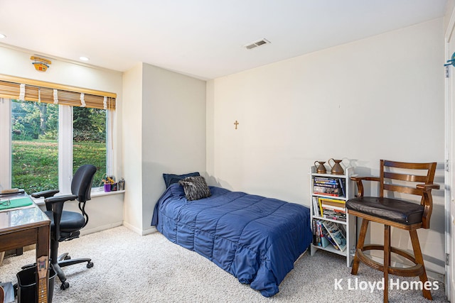 bedroom with carpet flooring