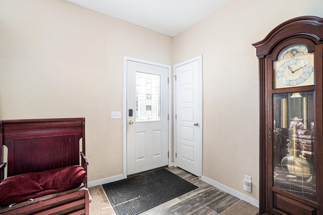 entryway featuring dark hardwood / wood-style floors