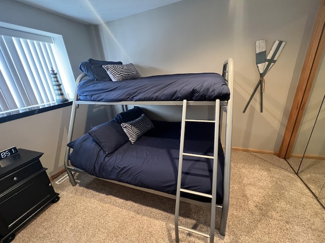 view of carpeted bedroom