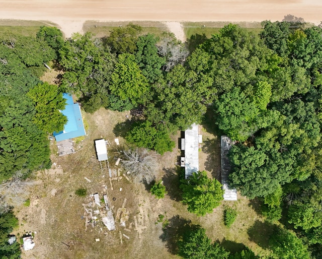 view of aerial view at dusk