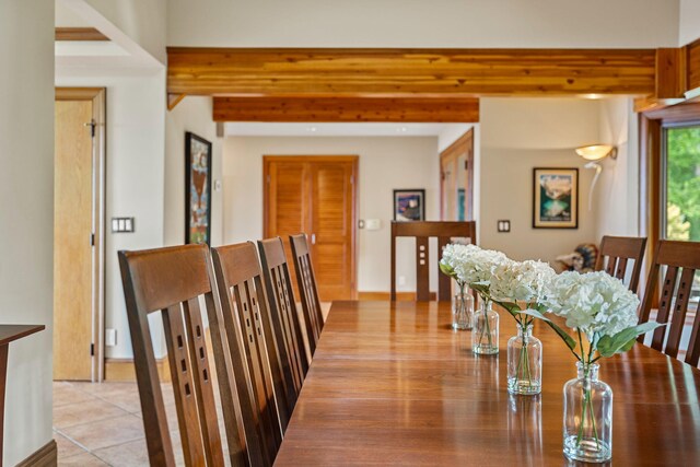 dining area featuring light hardwood / wood-style floors