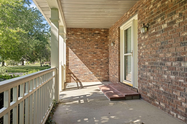 exterior space with covered porch