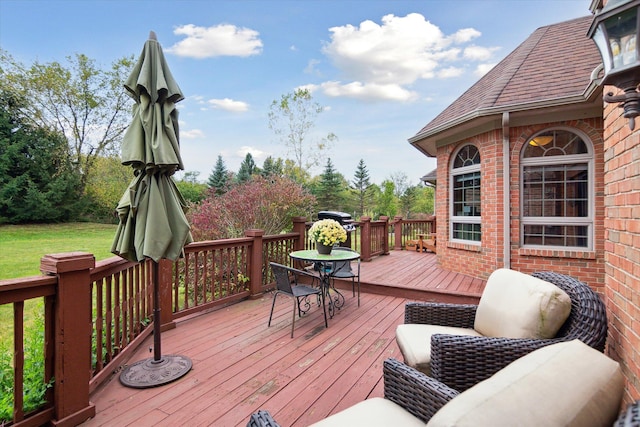 view of wooden terrace