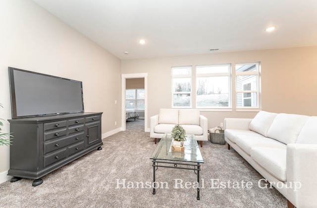 view of carpeted living room