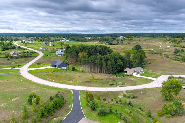 bird's eye view featuring a rural view