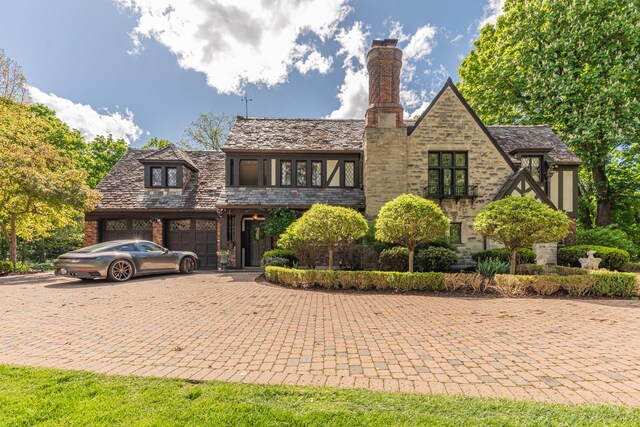 view of tudor home