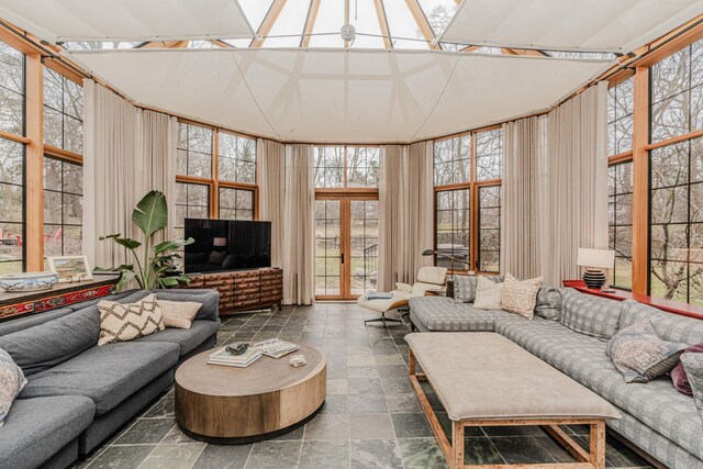 sunroom with a healthy amount of sunlight