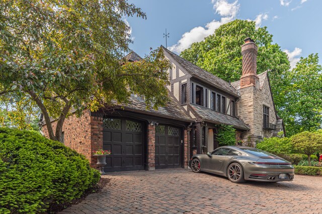 view of tudor home