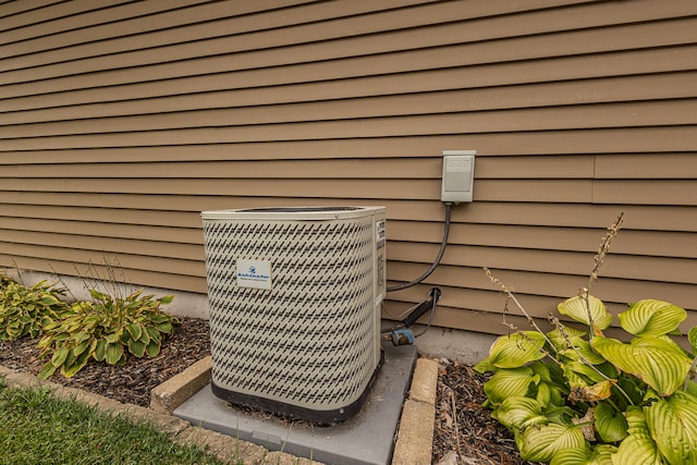 exterior details featuring central AC unit