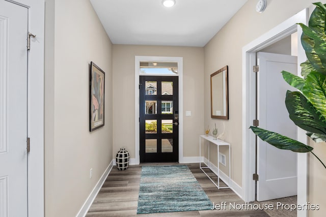 entrance foyer featuring hardwood / wood-style floors