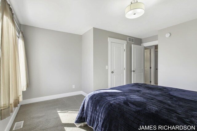 view of carpeted bedroom