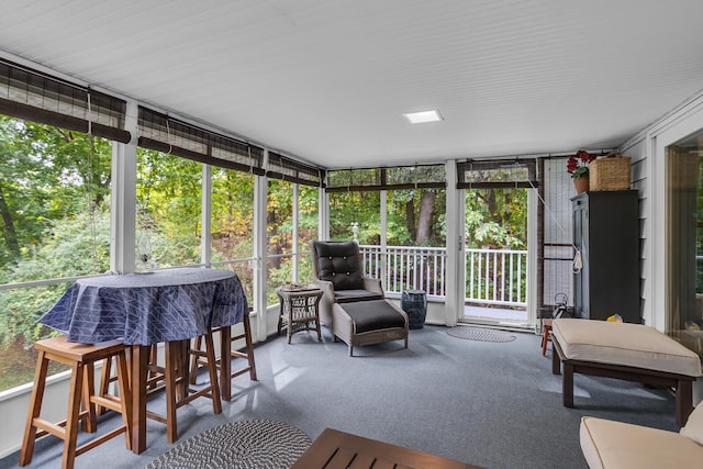 view of sunroom