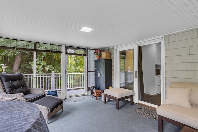 view of sunroom / solarium