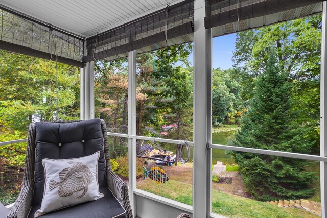 view of sunroom