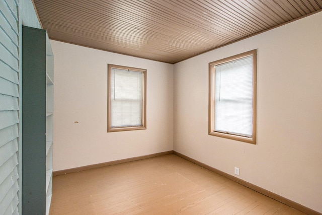 unfurnished room with light hardwood / wood-style floors and plenty of natural light