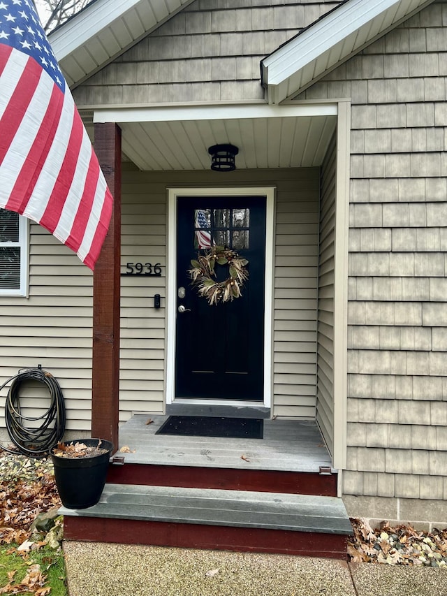 view of doorway to property