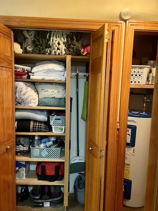 closet with water heater