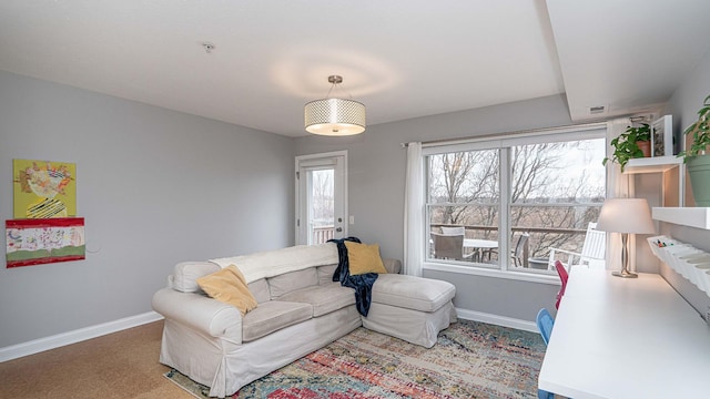 view of carpeted living room