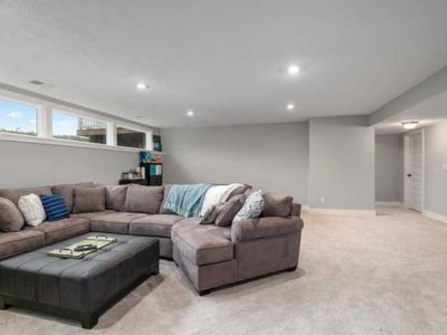 view of carpeted living room