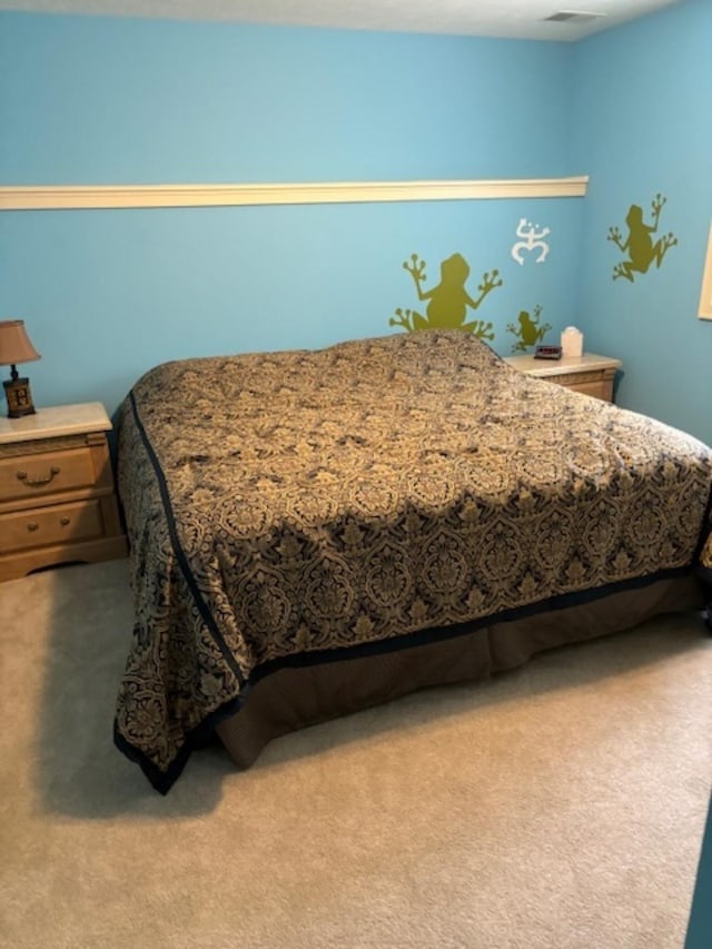 bedroom with carpet floors