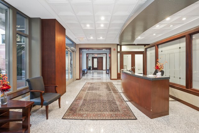 welcome area featuring french doors