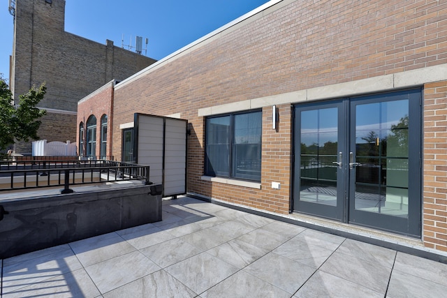 view of patio / terrace featuring french doors