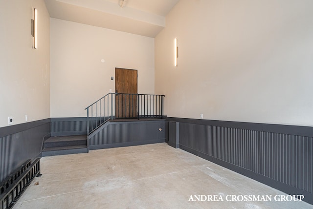 interior space featuring concrete flooring