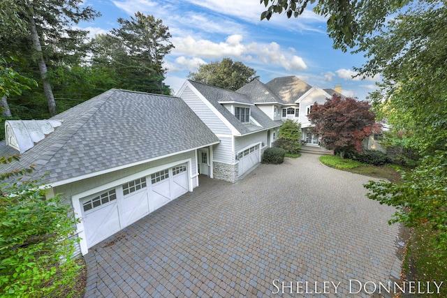 view of property with a garage