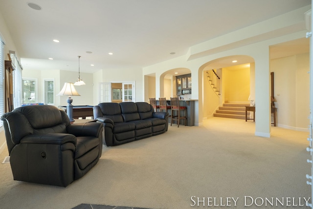 view of carpeted living room