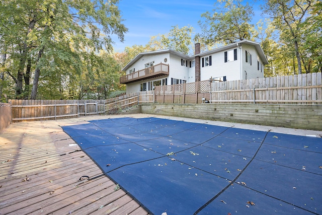 view of pool featuring a fenced backyard and a fenced in pool