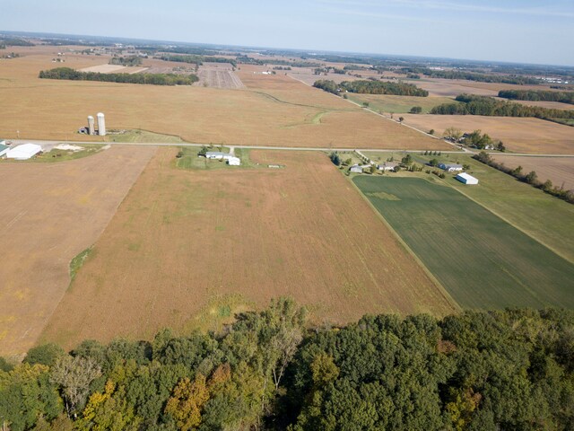 drone / aerial view with a rural view