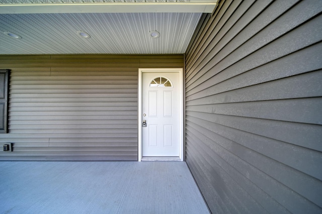 view of doorway to property