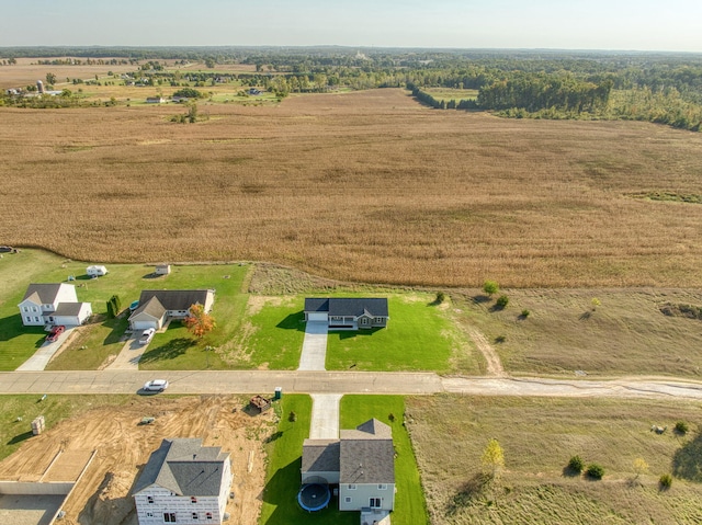 drone / aerial view featuring a rural view