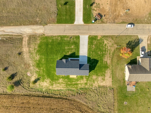 drone / aerial view featuring a rural view