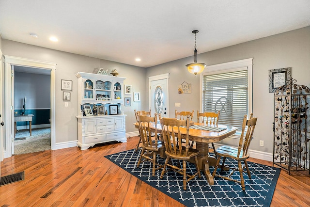 dining room featuring hardwood / wood-style floors