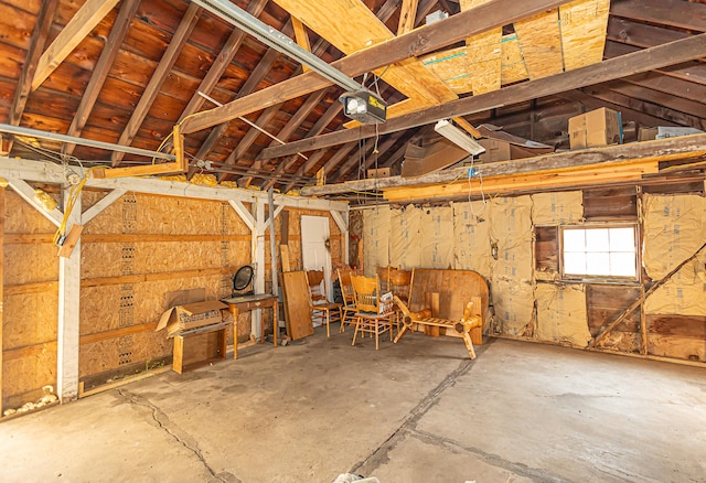 interior space featuring a garage door opener