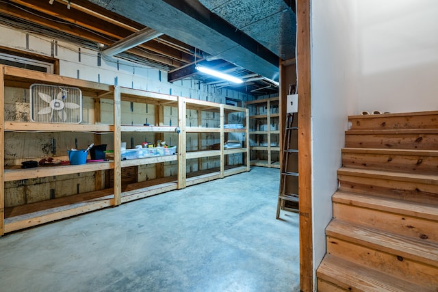 view of storage room