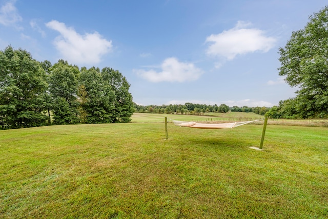 view of yard featuring a rural view