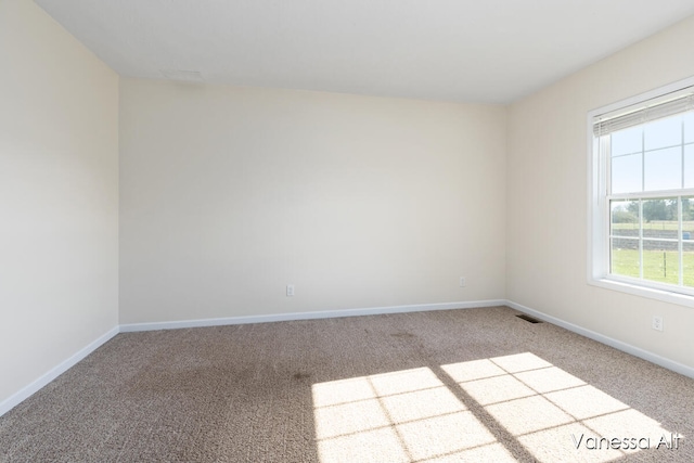 empty room featuring light colored carpet