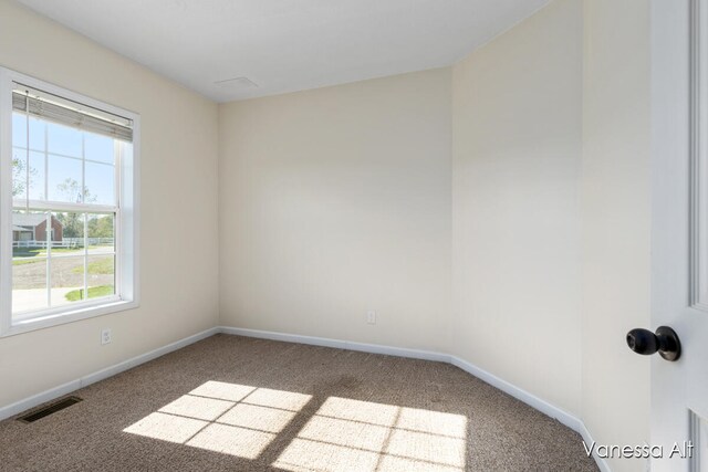 view of carpeted empty room